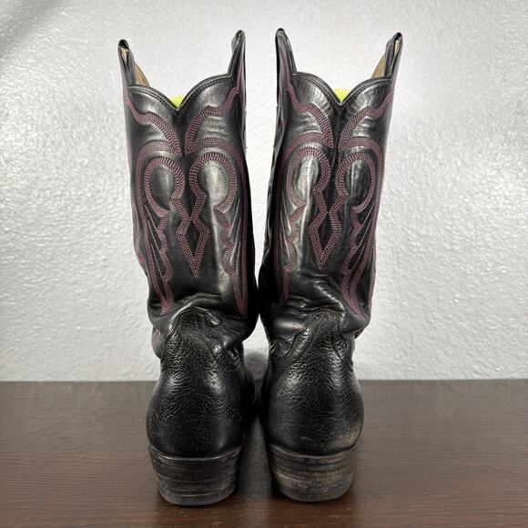Camargo\'s Western Boots Men Size 9.5 D Black Leather Custom Hand Made USA Shoes main image 9